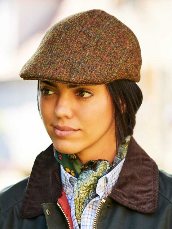 Harris Tweed Mutze 680 Oker Multicolor
