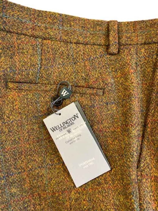 Harris Tweed Pantalon Oker met Lichte Overruit – Bild 2