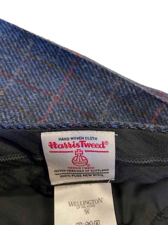 Harris Tweed Pantalon Blauw Met Overruit – Bild 3