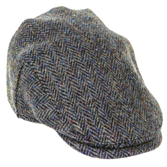 Harris tweed Flat cap Donker Groen Visgraat