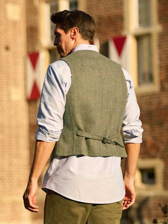 Harris Tweed Weste 630 Light Green – Bild 2