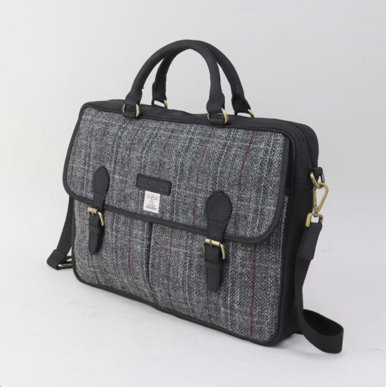 Grey Harris Tweed Briefcase – Bild 3