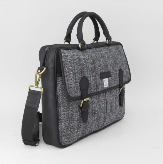 Grey Harris Tweed Briefcase – Bild 2