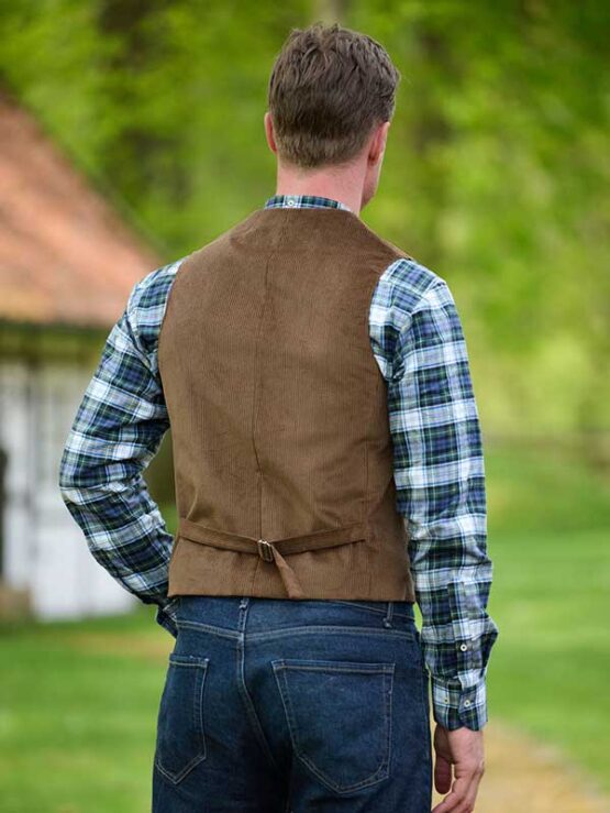 Herren Cord Weste ”Wales” in mud – Bild 2