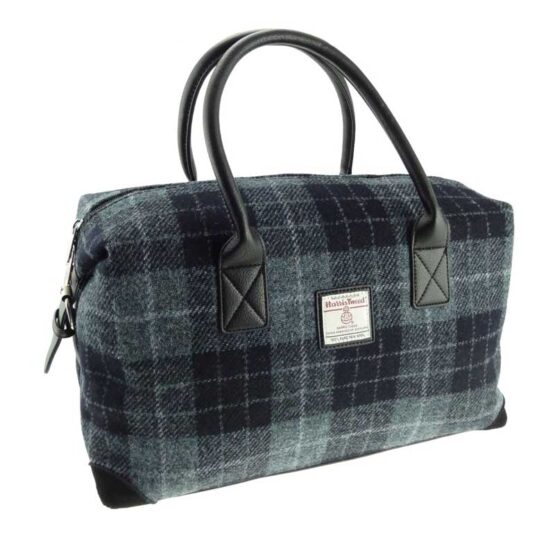 Harris Tweed 'Esk' Overnight Bag in MacLeod Tartan