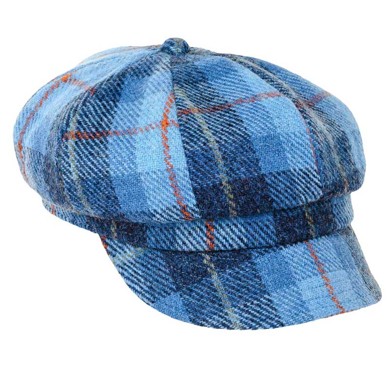 Harris_tweed_Ladies_cap_Blue_Pastels