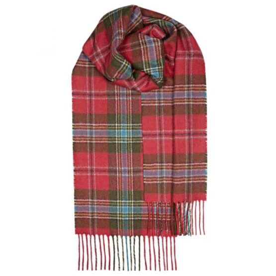 Bowhill MacLean of Duart Lammwollschal mit verwittertem Tartan