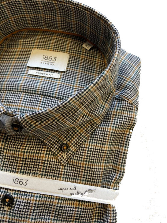 Flannel Shirt, Check with Mustard – Bild 2