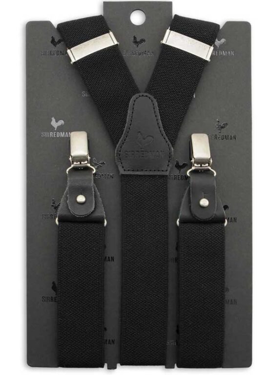 Luxuriöse Hosenträger Essential Schwarz – Bild 2