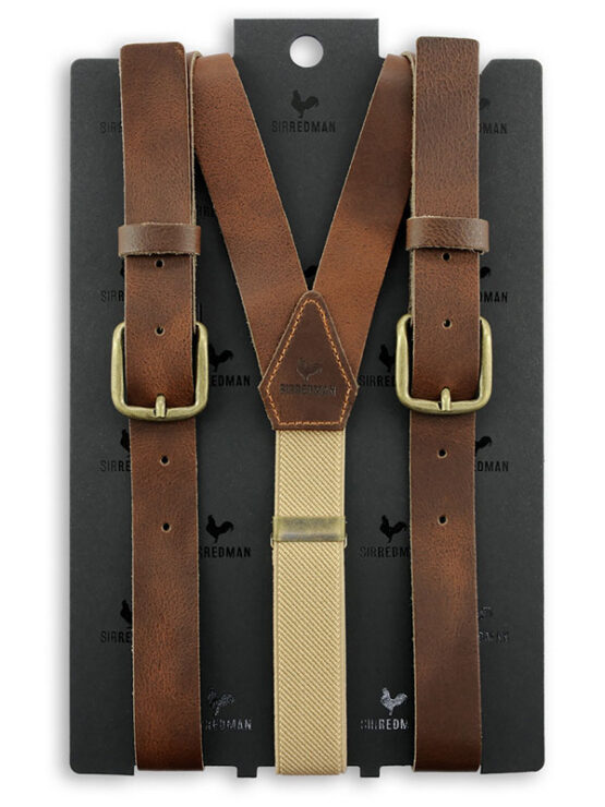 Sir Redman Work Hosenträger Braun Leder – Bild 2