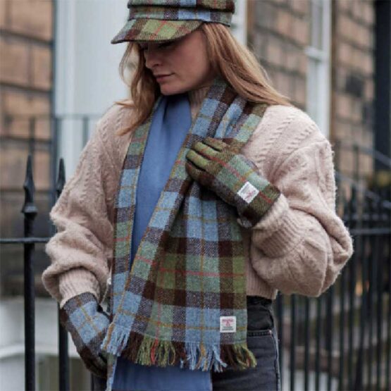 Harris Tweed One Size Ladies Cap in MacLeod Tartan – Bild 2
