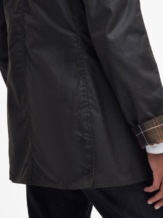 Barbour Classic Beadnell Wachs Jacke Olive – Bild 8