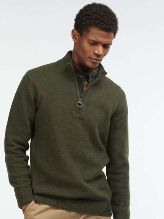 Barbour Pullover Holden Half Zip Olive