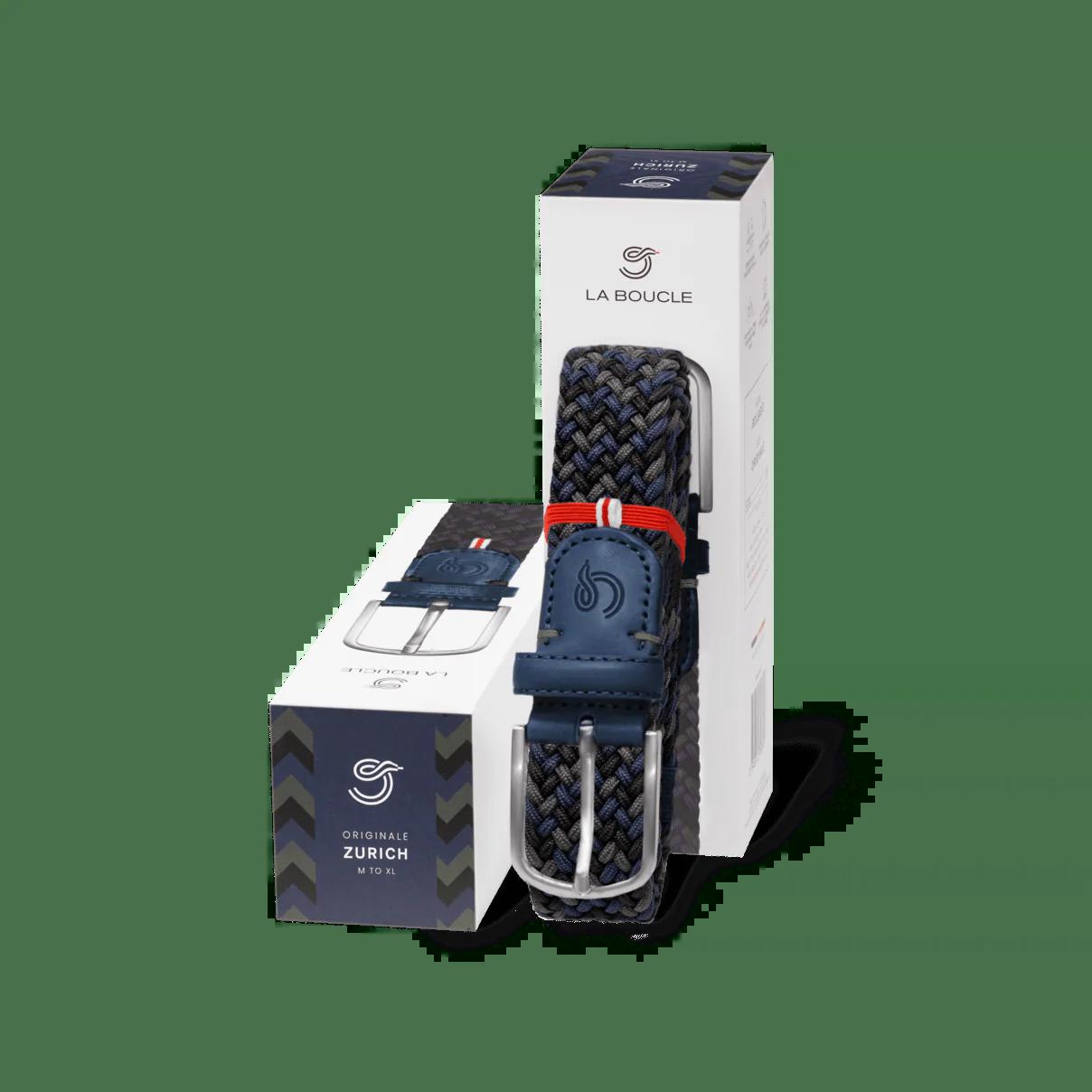 Le Boucle Gürtel Zurich Trio Navy Blue Black grey – Bild 3