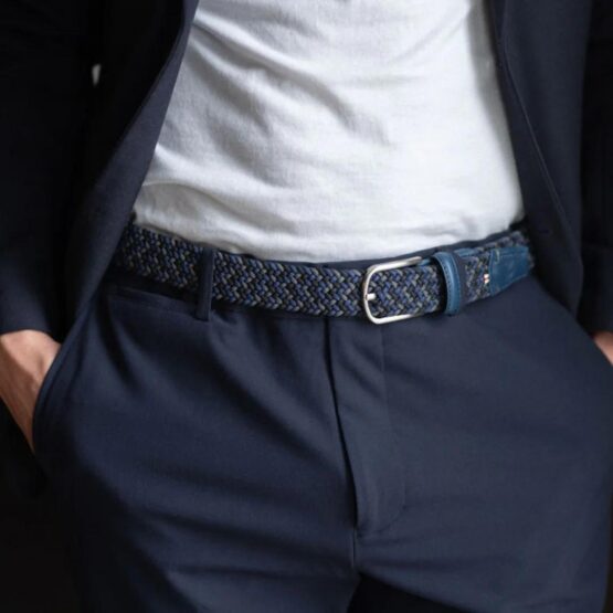 Le Boucle Gürtel Zurich Trio Navy Blue Black grey – Bild 2
