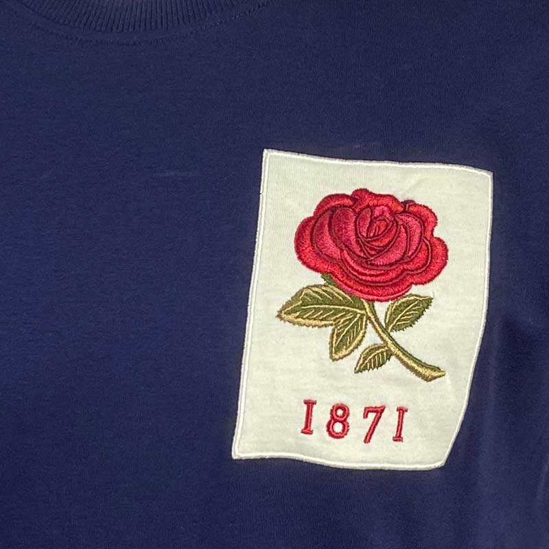 England Rugby 1871 T-shirt Navy Vintage Style – Bild 5