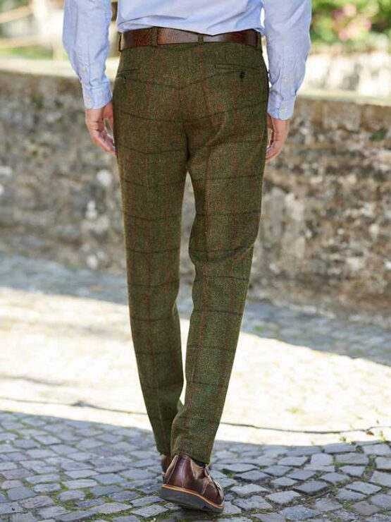 Harris Tweed Hose ''Mr. Miller " Im Green Overcheck – Bild 2