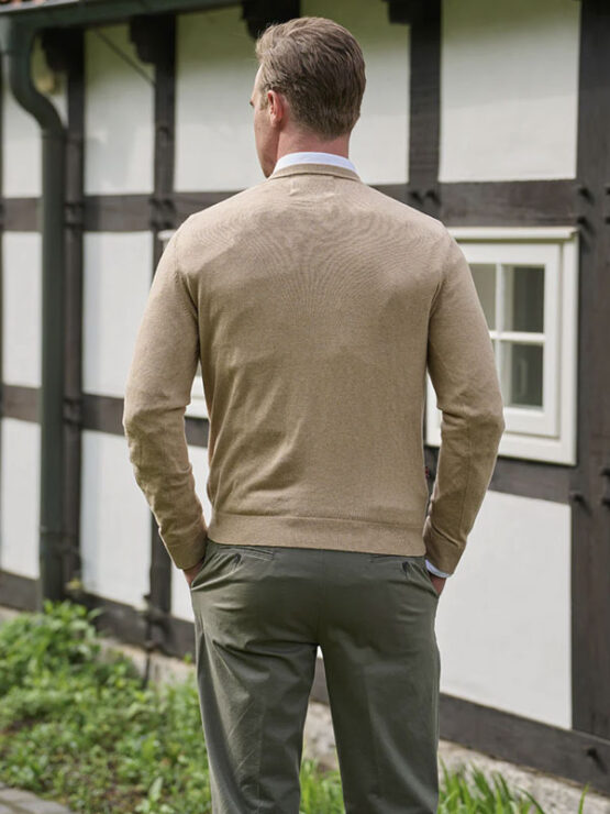 Pullover Baumwolle Tom V-neck 29 Beige – Bild 2
