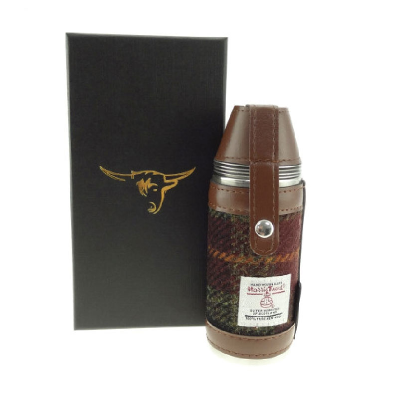 Harris_Tweed_Hunting_Flask_Rust_Check