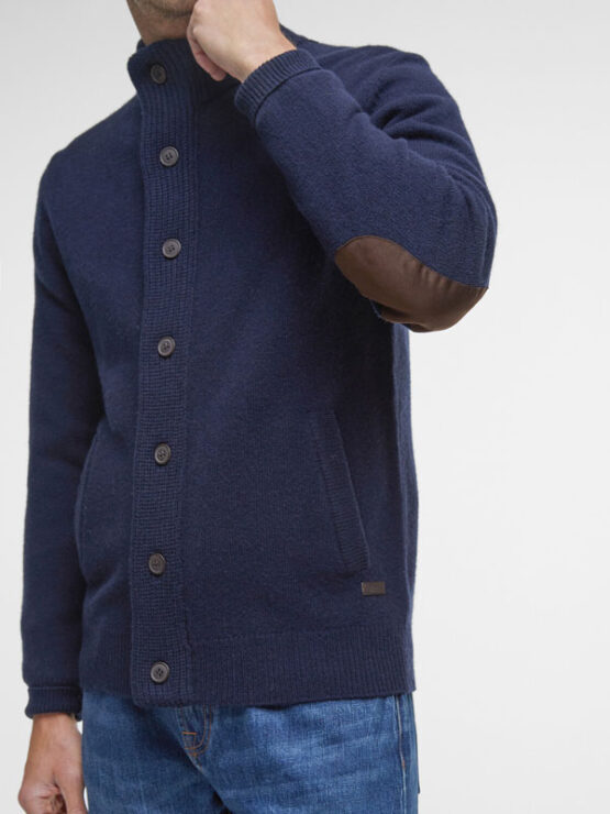 Barbour Essential Patch Zip Through Knitted Jumper Navy – Bild 2