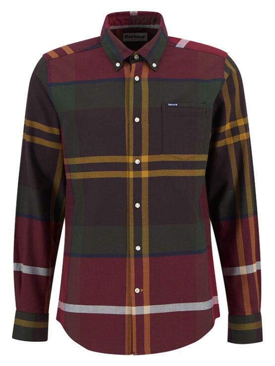 Barbour Dunoon Tailored Tartan Shirt Winterberry Tartan