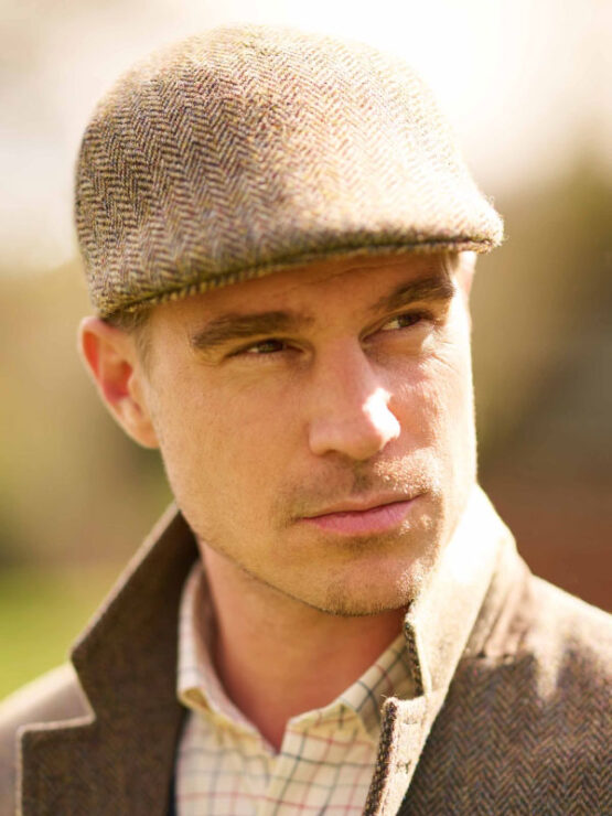 Harris Tweed Mütze "Henry Cap" In Country Herringbone