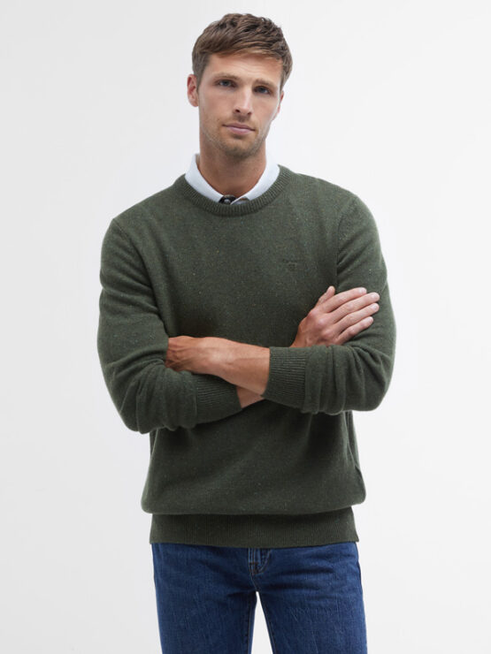 Barbour Essential Tisbury Crew Pullover mit Rundhalsausschnitt Forest