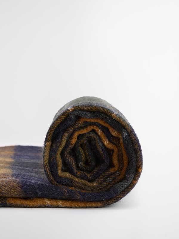 BARBOUR Brack Patchwork Tartan Schal Forest/Bronze Brown – Bild 3