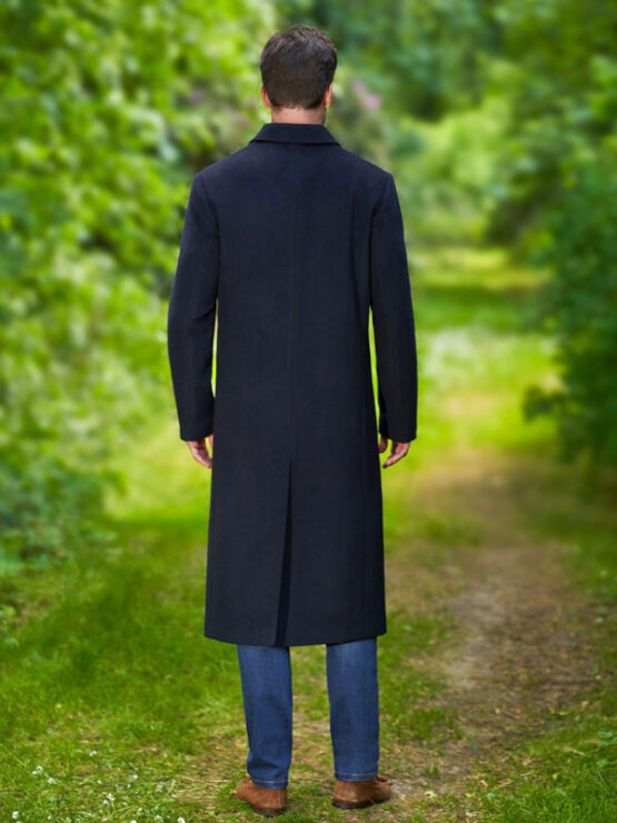 Langer Herrenmantel „Delchester“ Aus Woll-Kaschmir In Navy – Bild 4