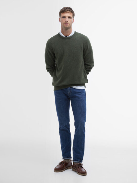 Barbour Essential Tisbury Crew Pullover mit Rundhalsausschnitt Forest – Bild 2