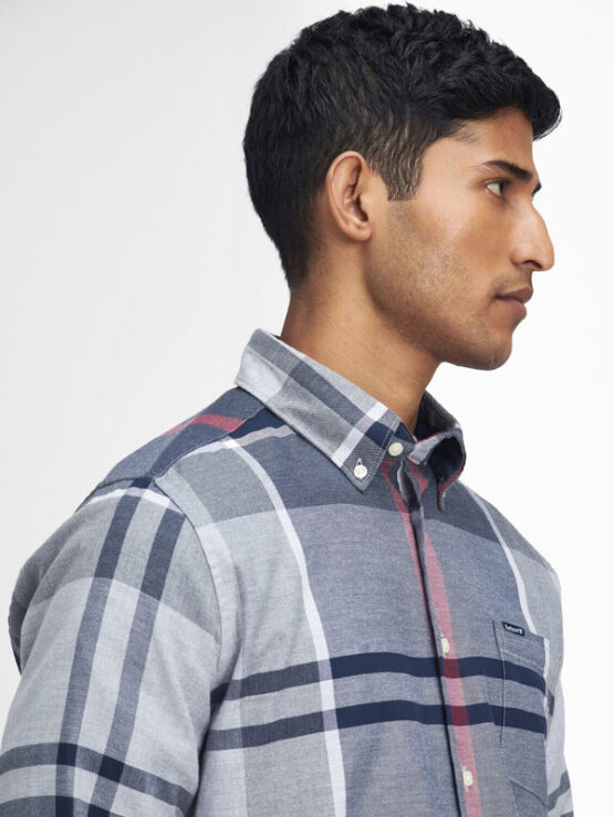 Barbour Dunoon Tailored Tartan Shirt Blue Granite – Bild 3