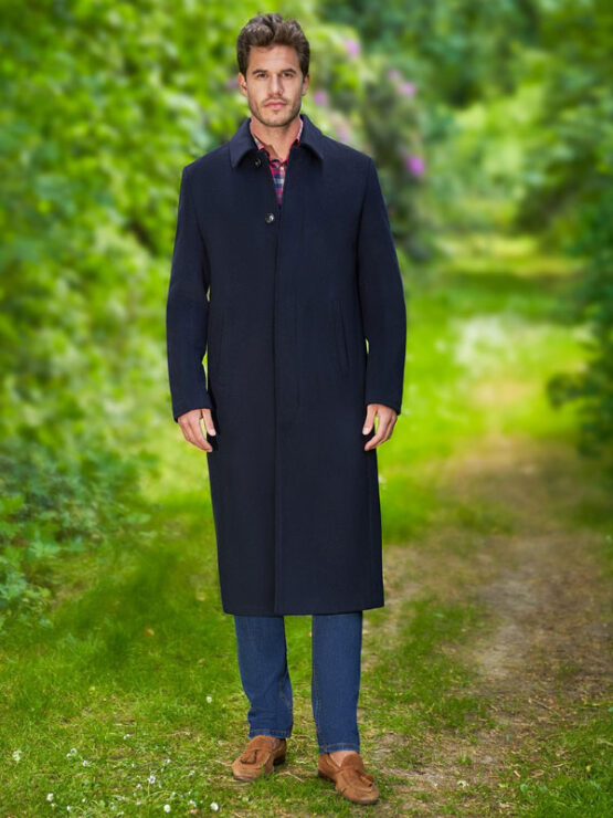 Langer Herrenmantel „Delchester“ Aus Woll-Kaschmir In Navy – Bild 5