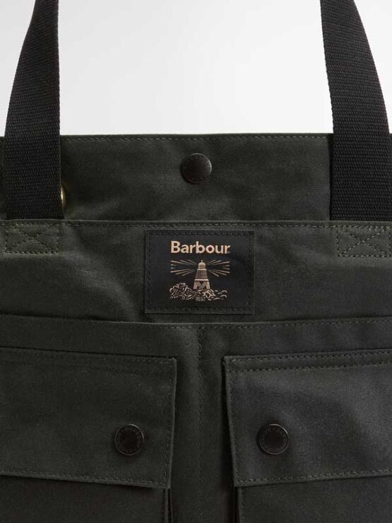 Barbour Field Wax Tragetaschen Sage/Classic – Bild 5