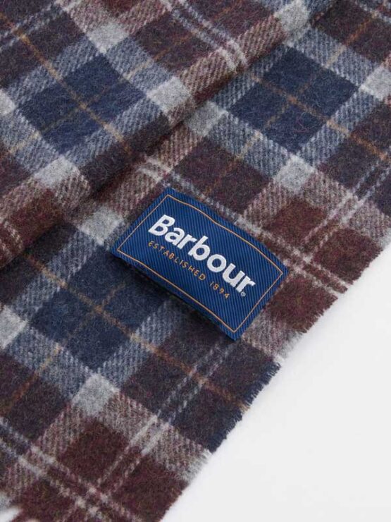 Barbour Schal Tartan Lammwolle Midnight Oak Tartan – Bild 2