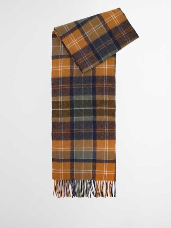 BARBOUR Brack Patchwork Tartan Schal Forest/Bronze Brown – Bild 2