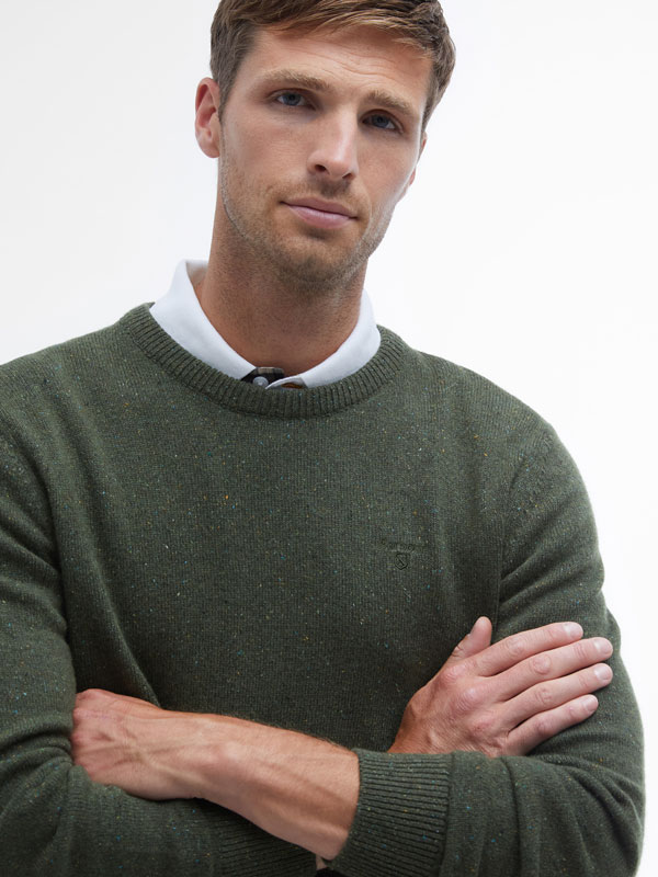 Barbour Essential Tisbury Crew Pullover mit Rundhalsausschnitt Forest – Bild 4