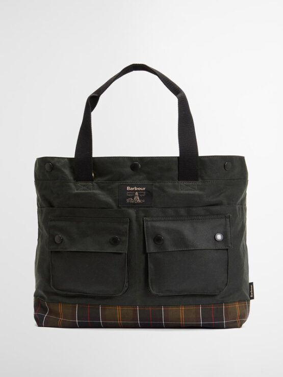 Barbour Field Wax Tragetaschen Sage/Classic