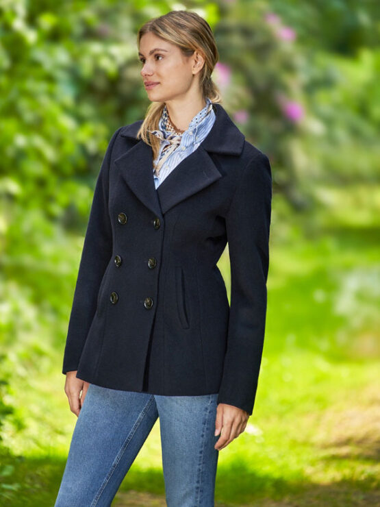 Damen Cabanjacke „Leonie“ Aus Woll-Kaschmir-Mix In Navy – Bild 2