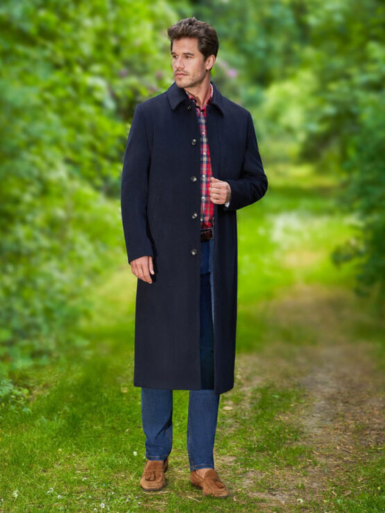 Langer Herrenmantel „Delchester“ Aus Woll-Kaschmir In Navy – Bild 2
