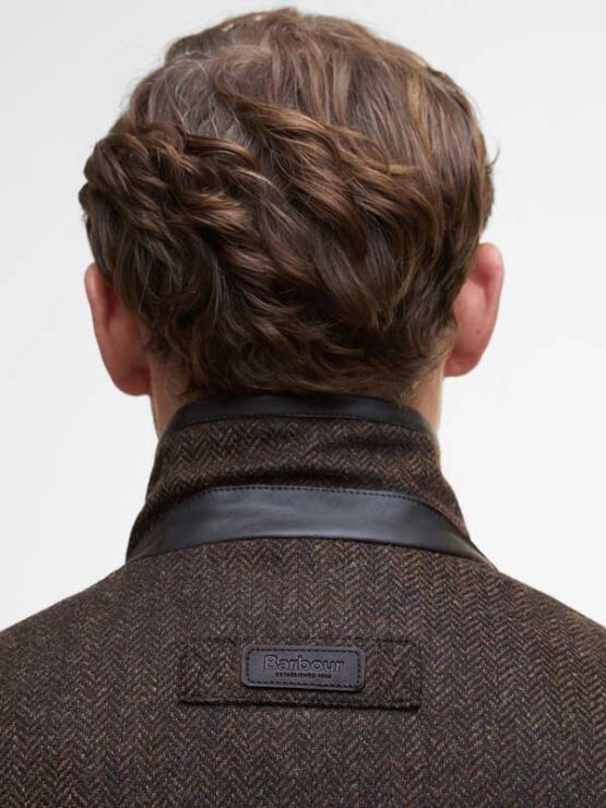 Barbour Hereford Tweed-Wolljacke Rustikalbraun – Bild 7
