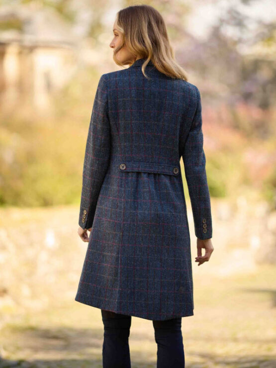 Harris Tweed Damenmantel ''Brenda'' In Scottish Blue – Bild 2