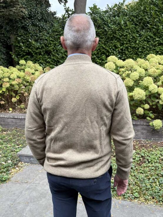 Wollweste mit Knöpfen Beige – Bild 4