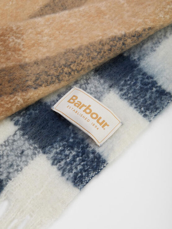 Barbour Tartan Bouclé Schal Hessian – Bild 2