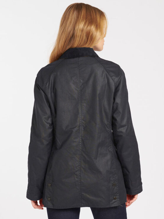 Barbour Classic Beadnell Wachsjacke Marineblau – Bild 3