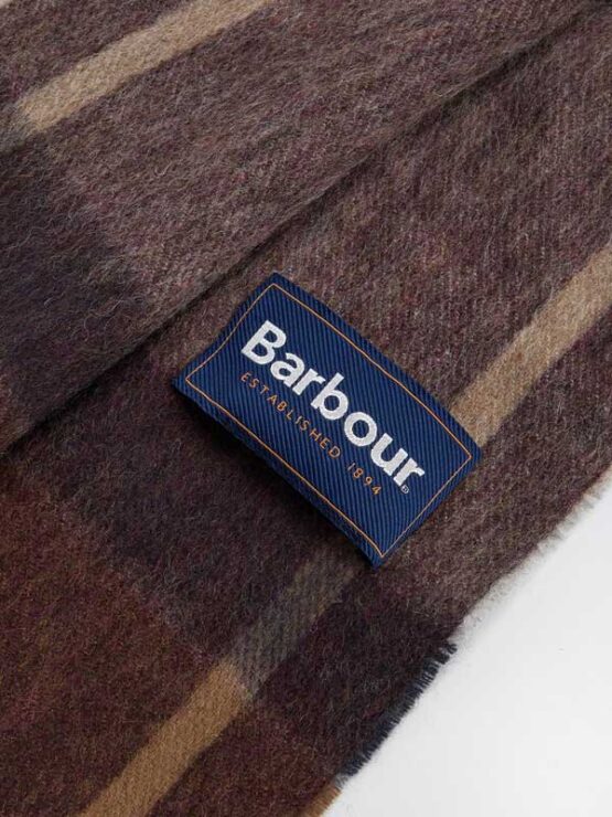 Barbour Tartan Lammwollschal Midnight Oak – Bild 3