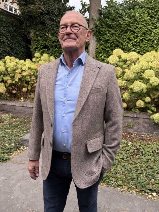 Sheppard & Jones, Tweedjacke Beige Fischgrät