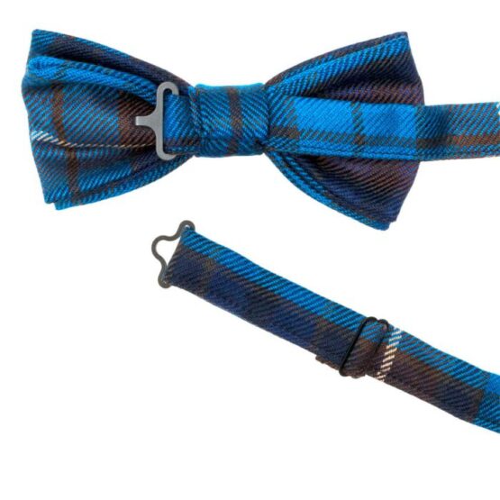 Lochcarron Tartan Strik Reiver Bow Tie Buchanan Blue – Bild 3