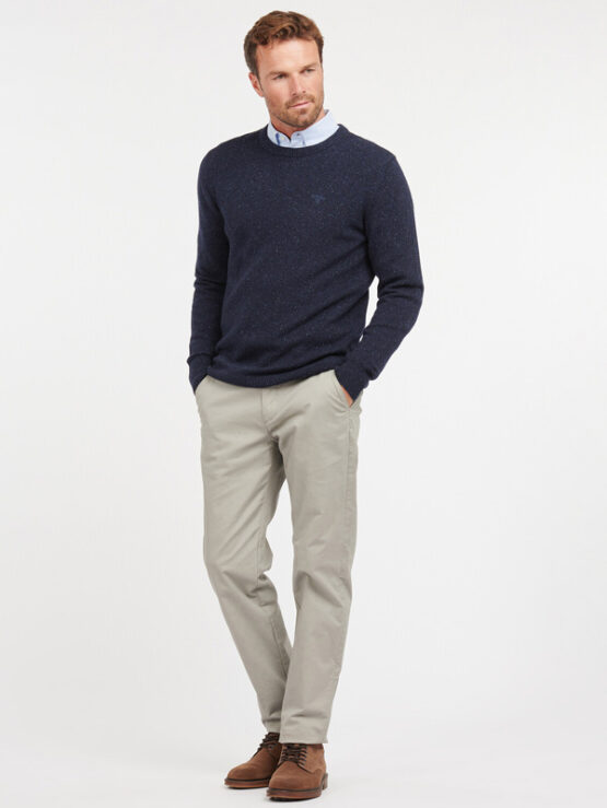 Barbour Essential Tisbury Rundhalspullover Strickwaren Marine