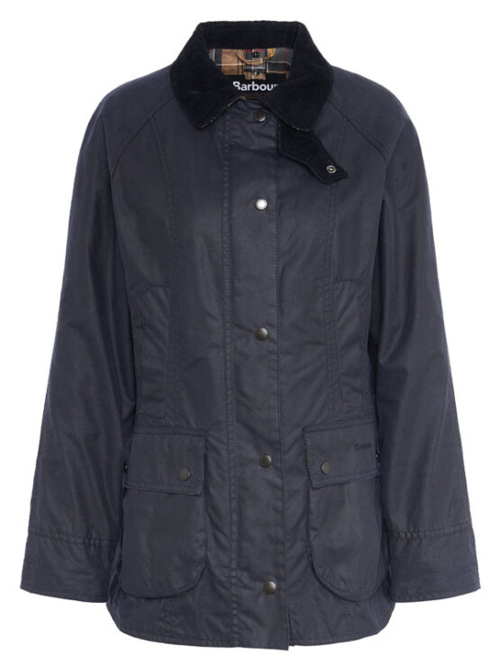 Barbour Classic Beadnell Wachsjacke Marineblau – Bild 2