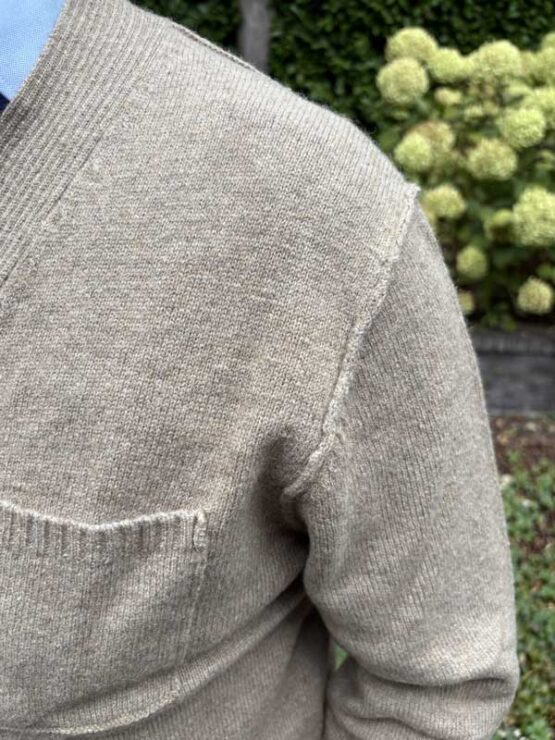 Wollweste mit Knöpfen Beige – Bild 5